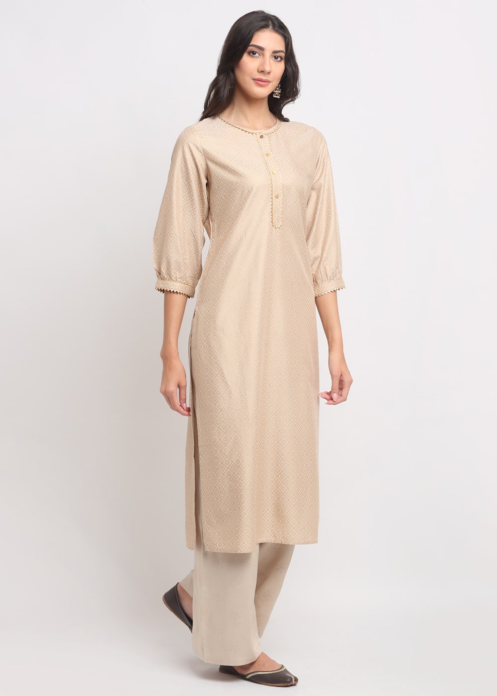 Blanc9 Grid Foil Kurti-B9FV01B