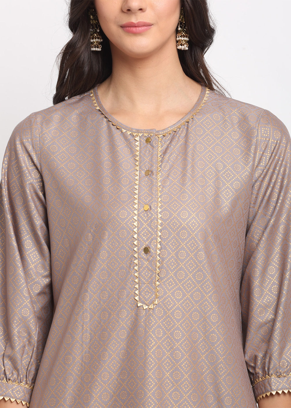 Blanc9 Grid Foil Kurti-B9FV01G