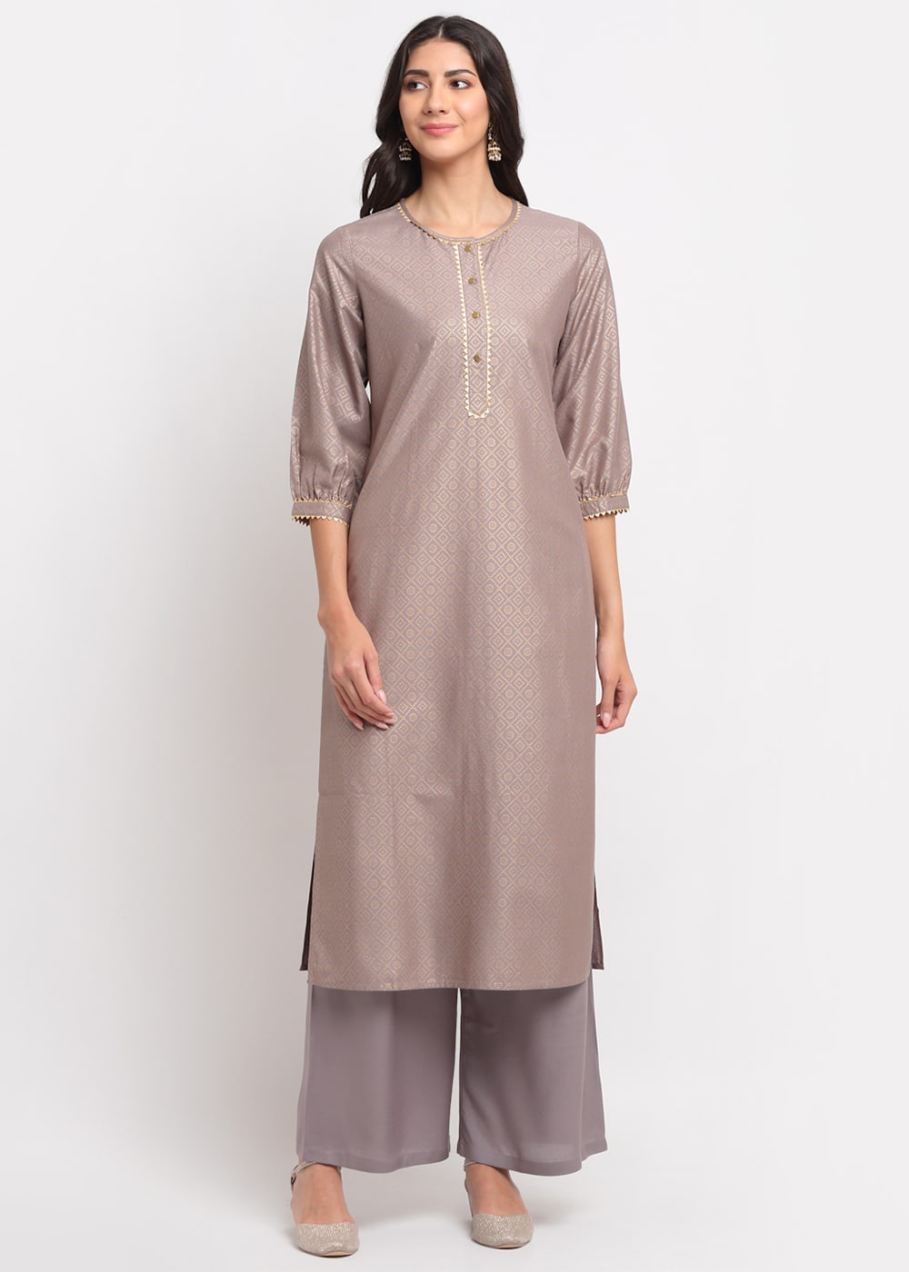 Blanc9 Grid Foil Kurti-B9FV01G