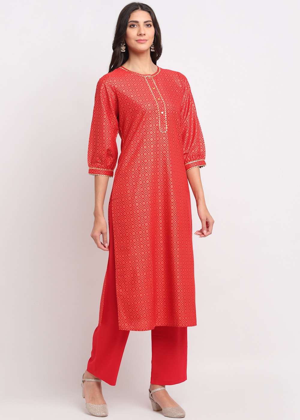 Blanc9 Grid Foil Kurti-B9FV01R