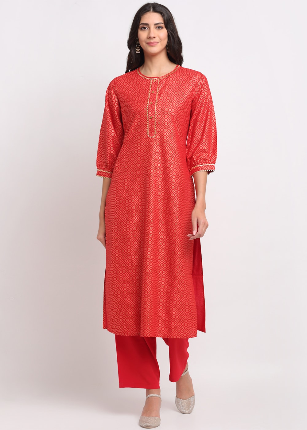 Blanc9 Grid Foil Kurti-B9FV01R