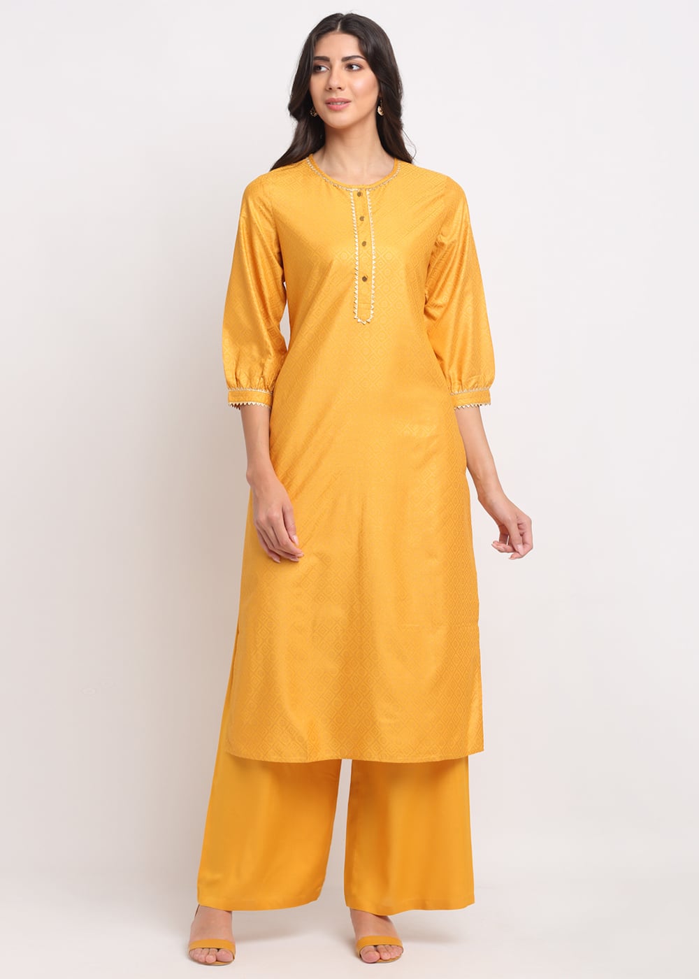 Blanc9 Grid Foil Kurti-B9FV01Y