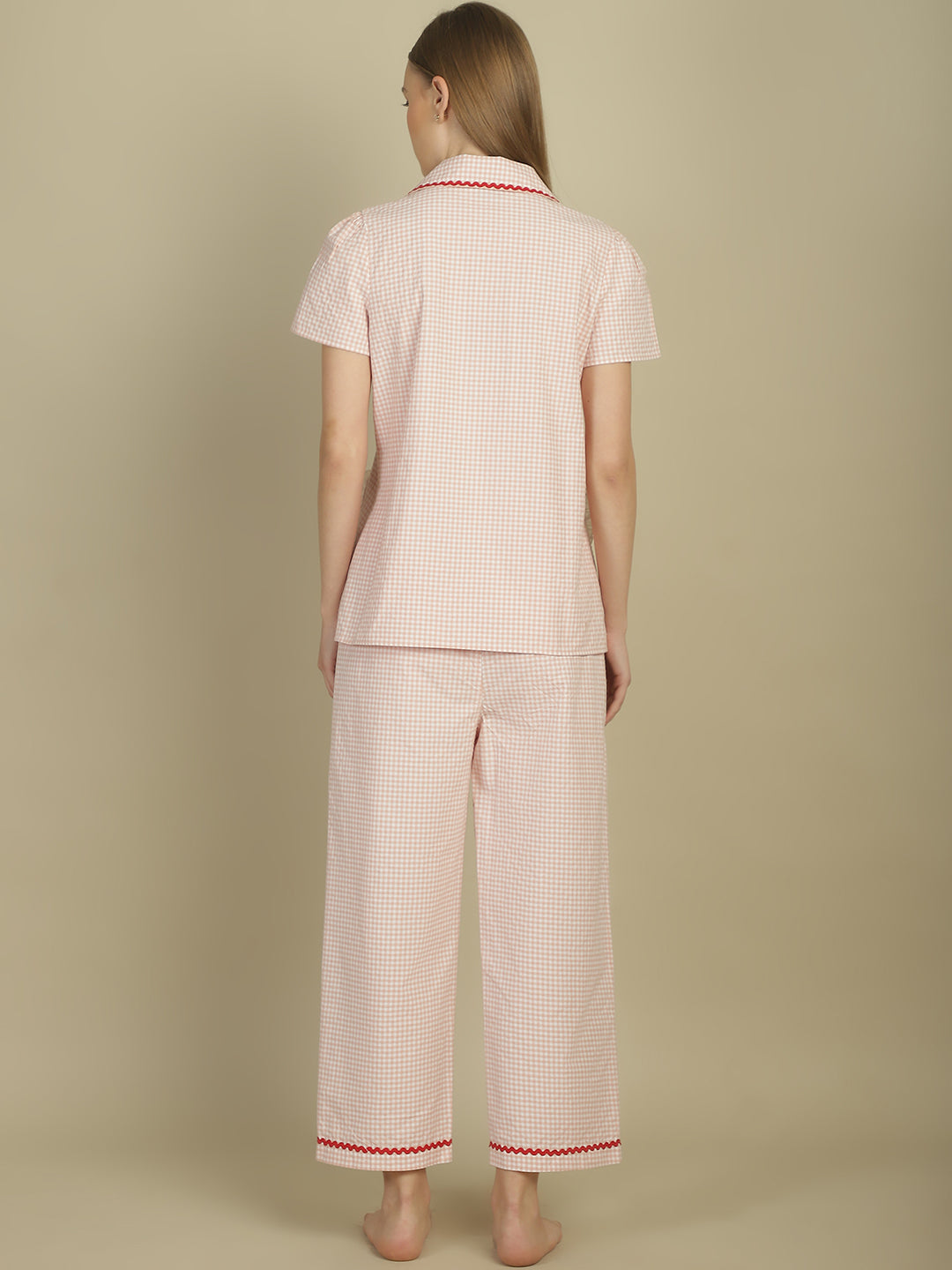 Blanc9 Heart Pink Check Nightwear