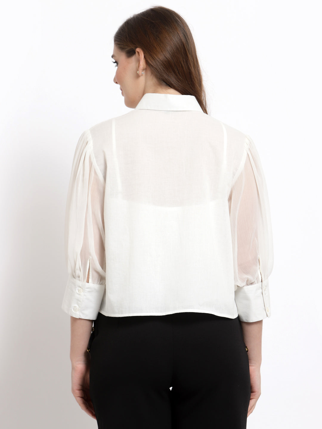 Blanc9 Laced Crop Shirt-B9TP164