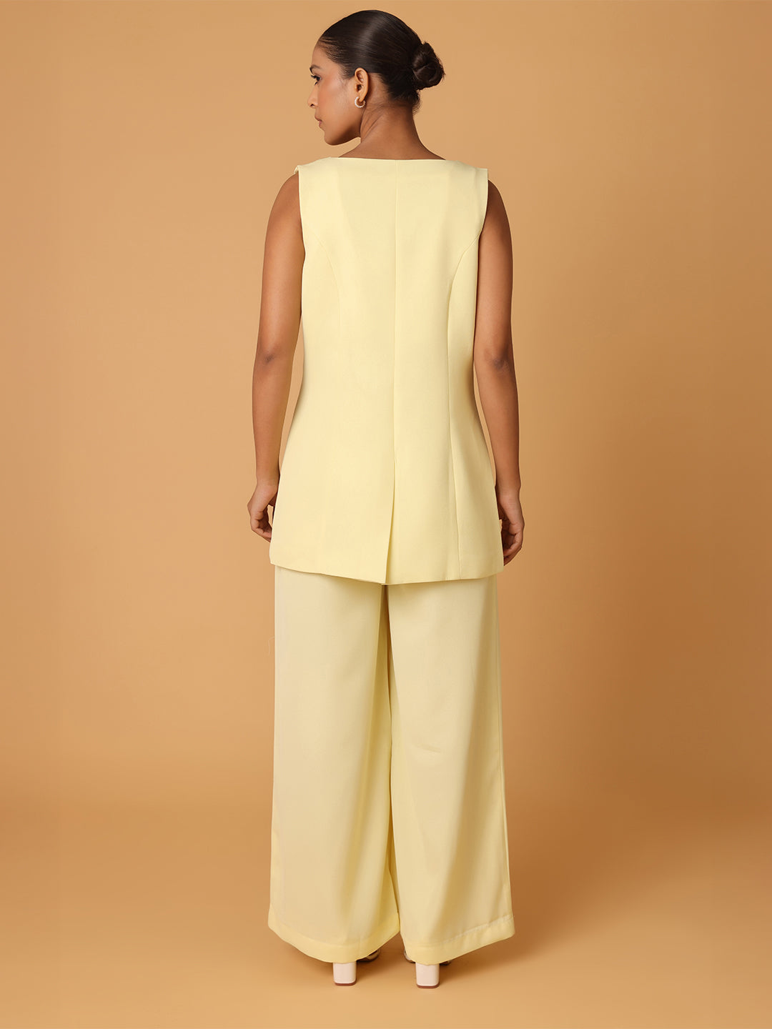 Lemon Yellow 3Pc Set With Rib Cami