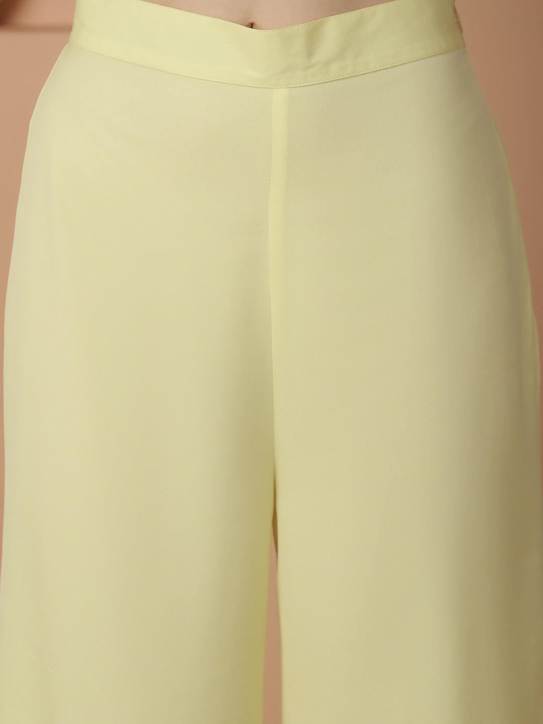 Blanc9LemonYellowDoubleBreastedOrganzaSleevesTop_TrouserCo-ordSet