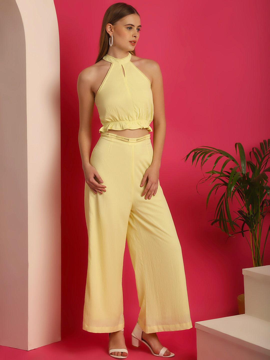 Blanc9LemonYellowTopWithHighWaistTrouser-B9ST92