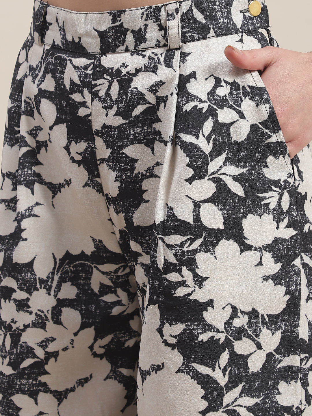 Blanc9 Melon Sleeve Crop Top With Pants Co-Ord Set-B9ST111