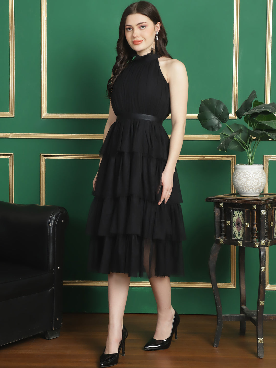 Blanc9MeshLayeredPrettyDress-B9DR108