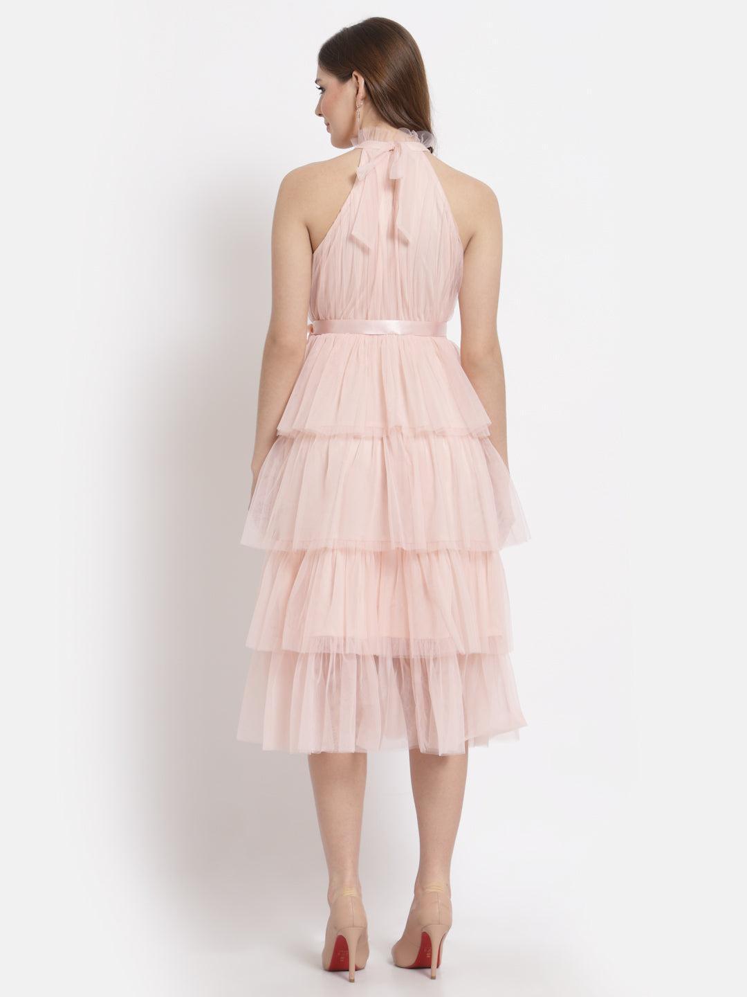 Blanc9 Mesh Layered Pretty Dress-B9DR108A