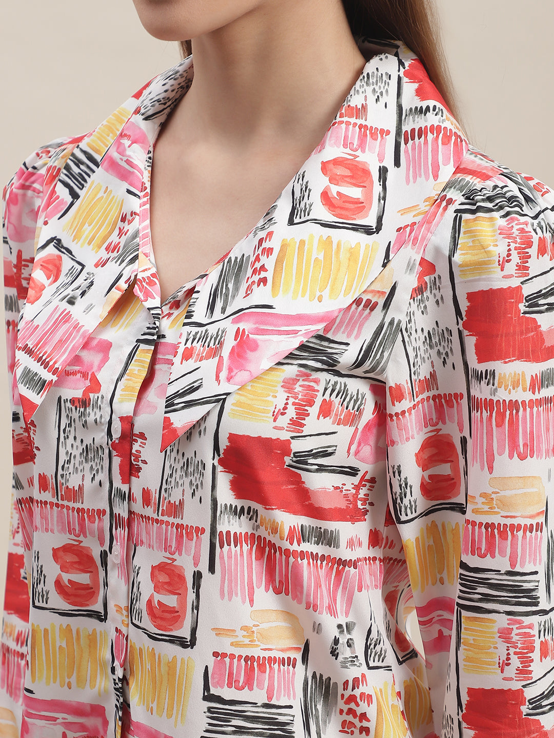 Blanc9 Multicoloured Printed Shirt With Pant Co-Ord Set