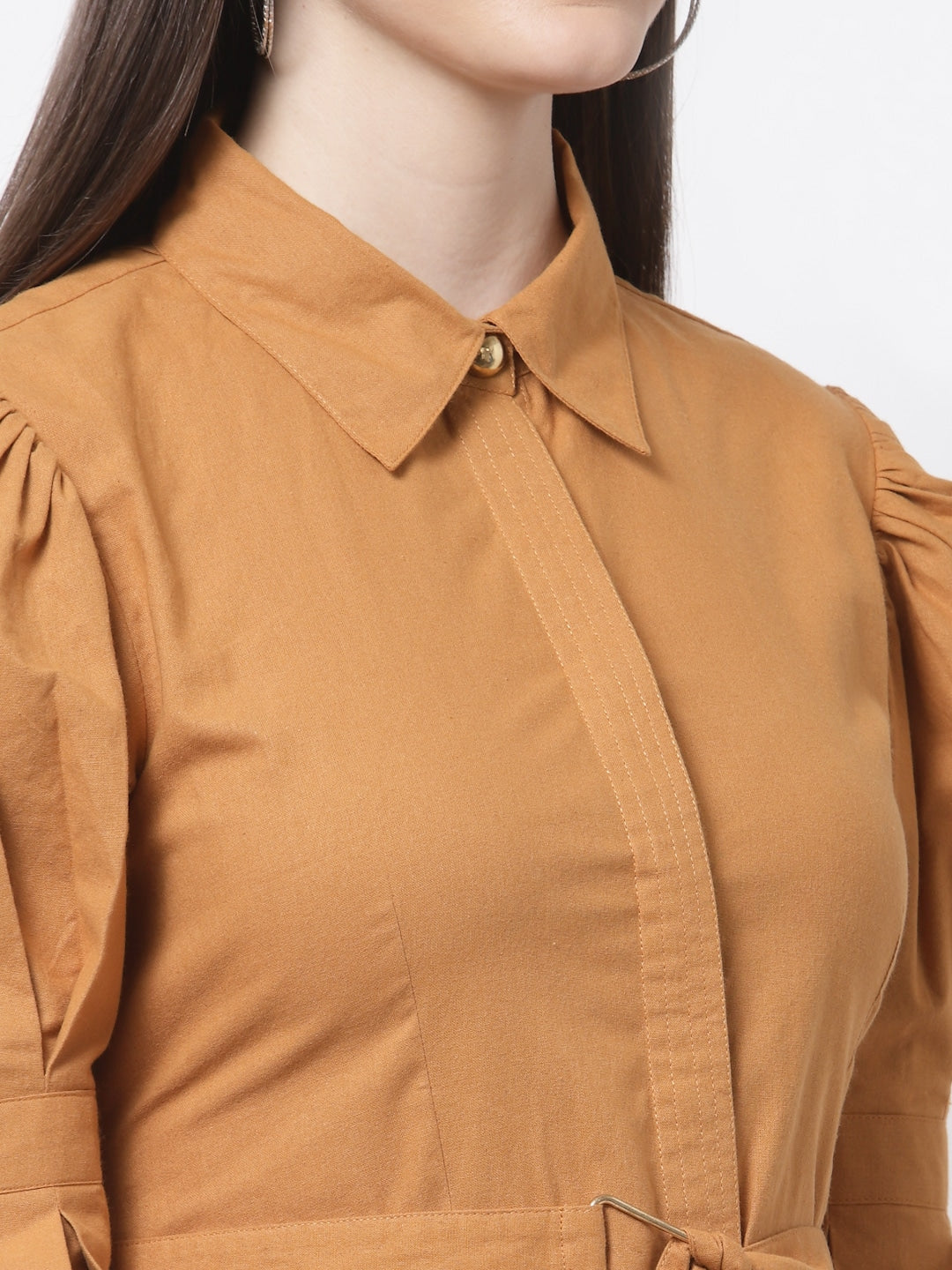 Blanc9 Mustard Triangle Ring Dress