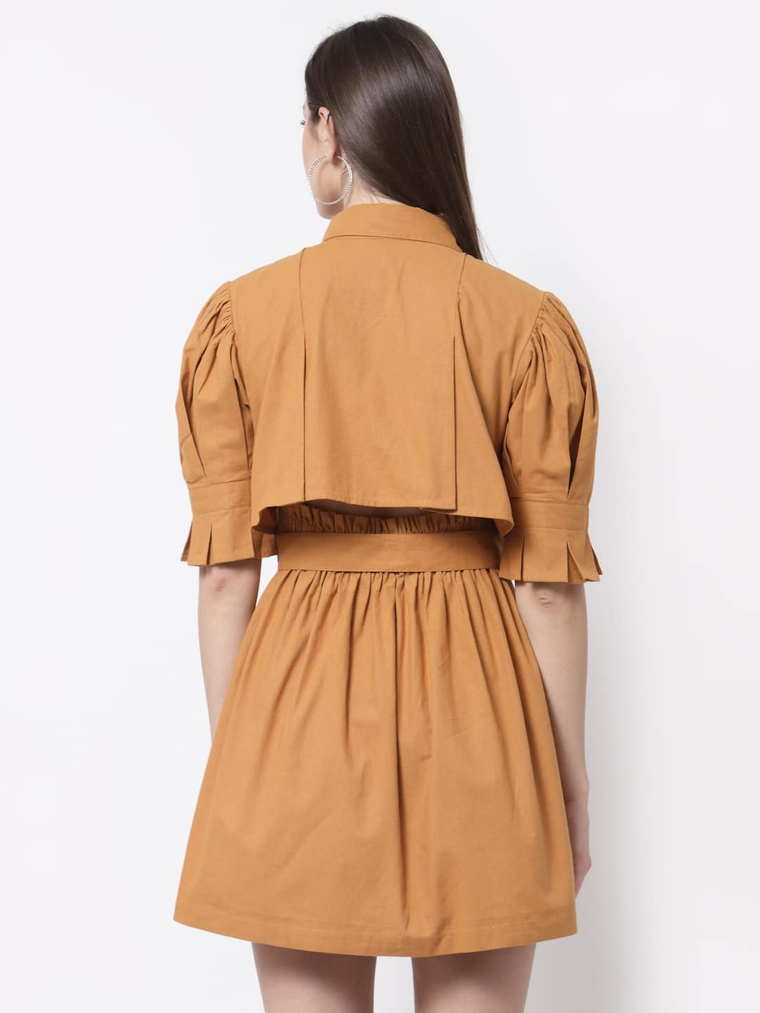 Blanc9 Mustard Triangle Ring Dress