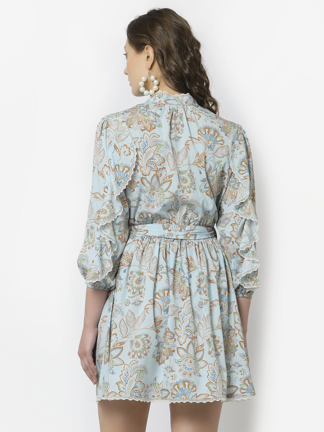 Blanc9 Paisley Print Short Dress-B9DR87