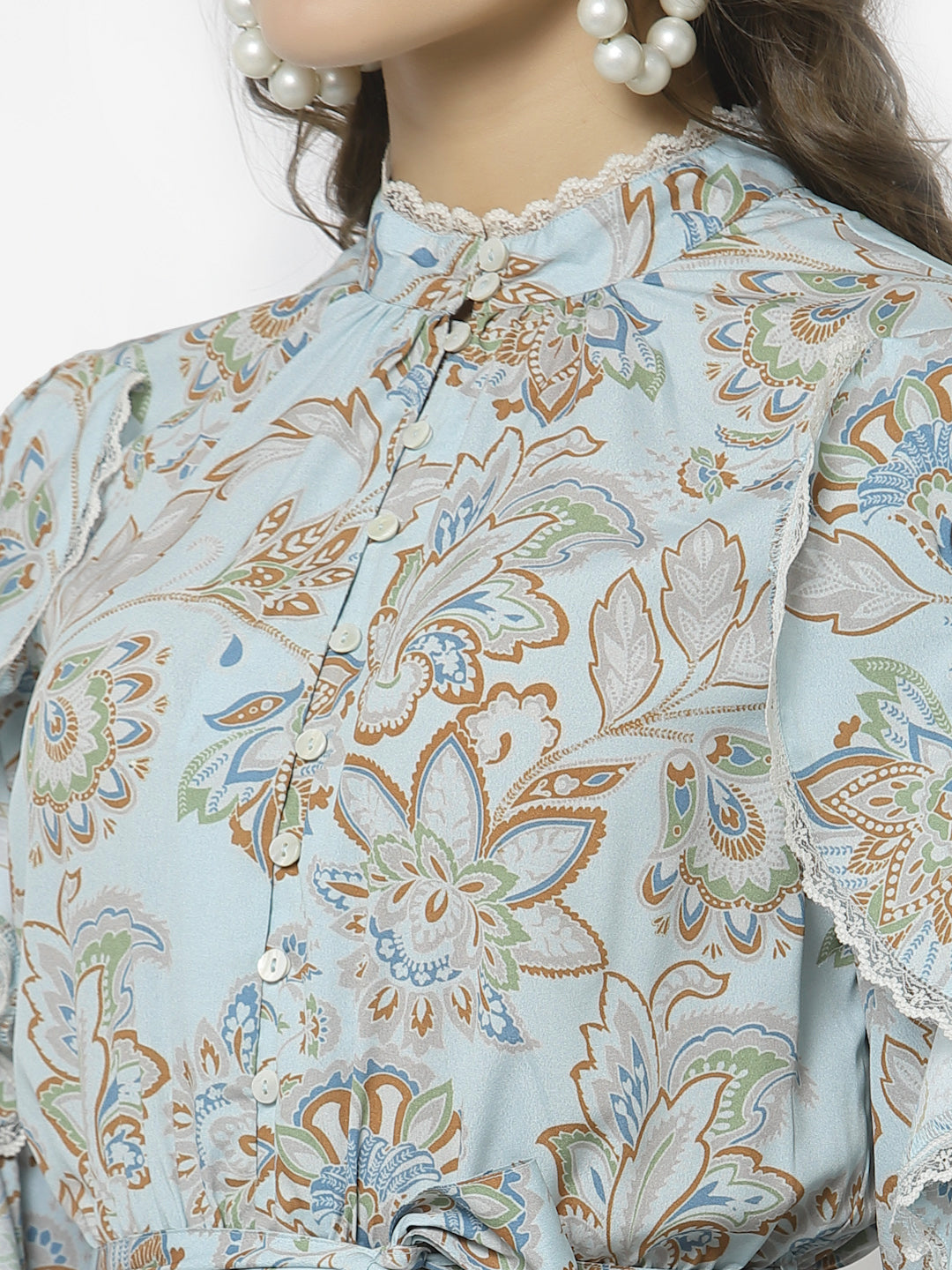 Blanc9 Paisley Print Short Dress-B9DR87