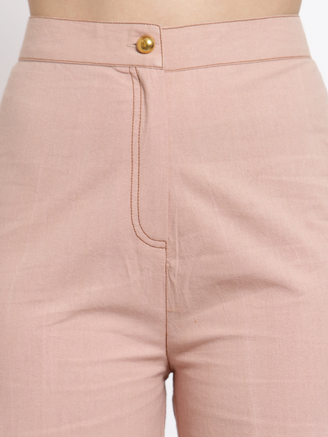 Blanc9 Peach Shirt With Trouser Set