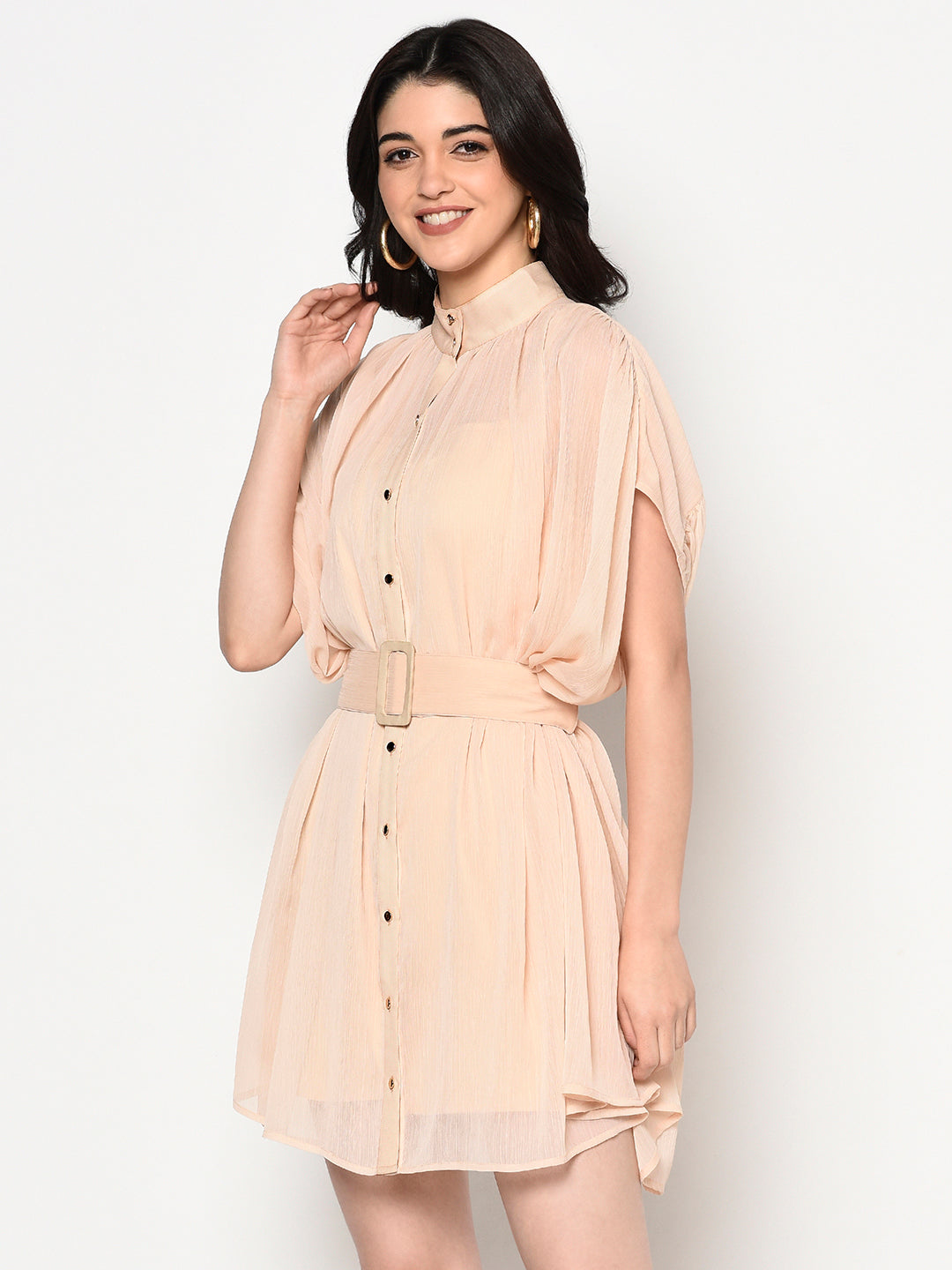 Blanc9 Peach Short Dress-B9DR43
