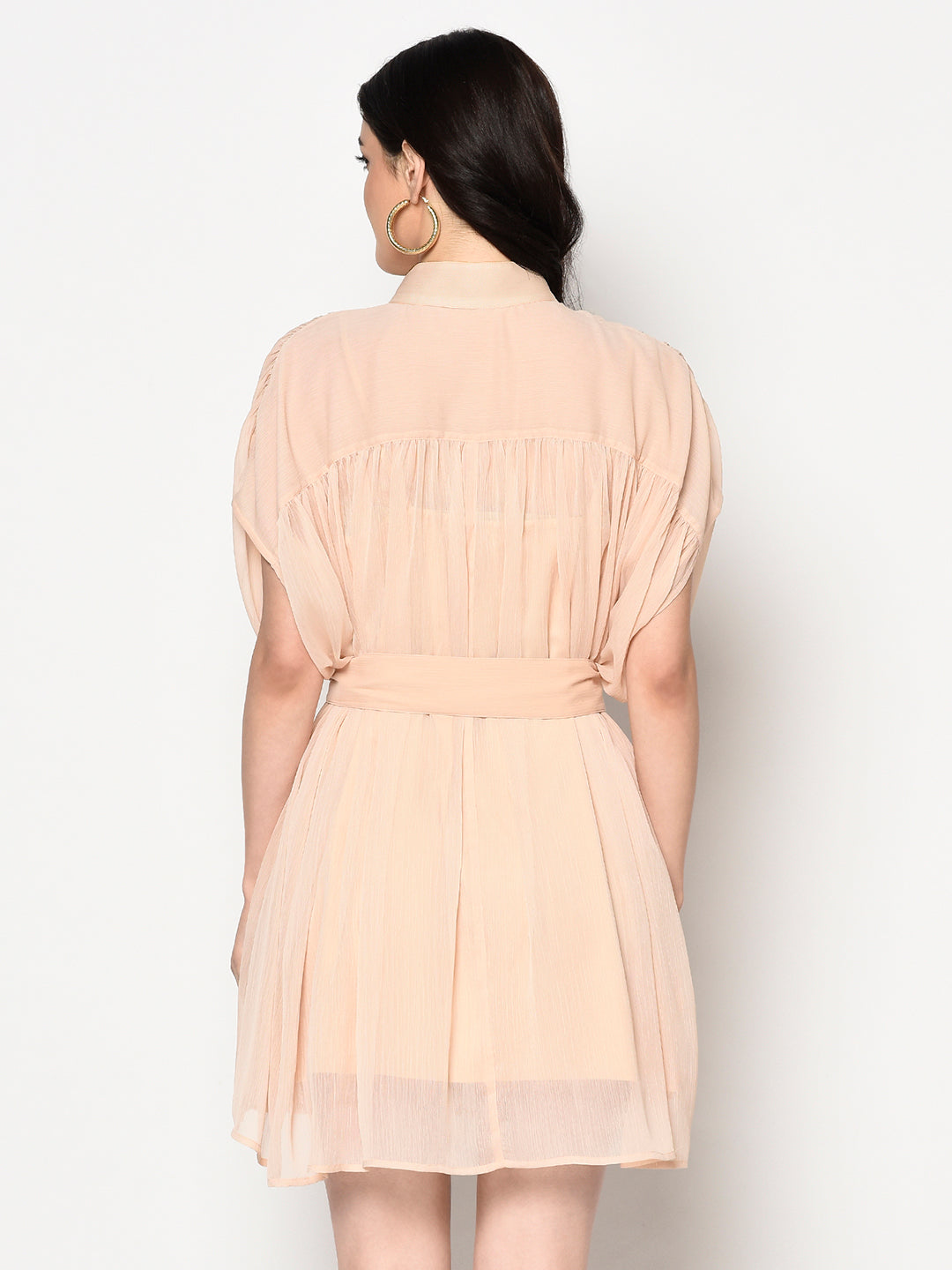 Blanc9 Peach Short Dress-B9DR43