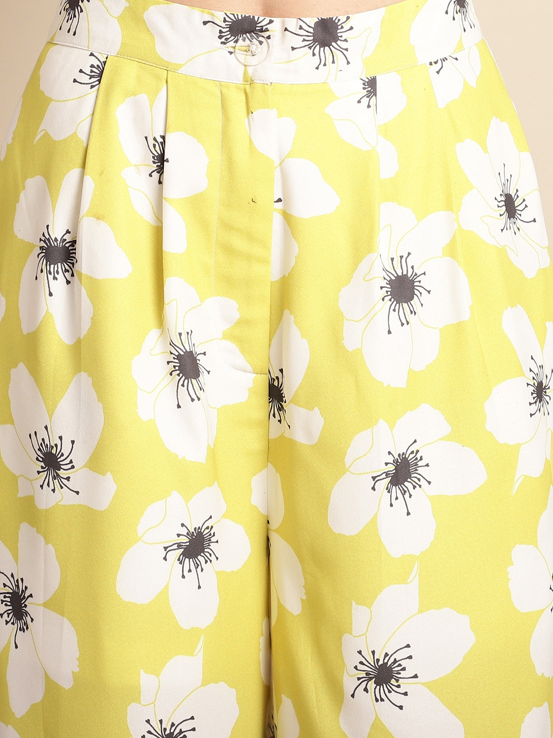 Blanc9 Printed Trouser With White Top Co-Ord Set-B9ST129