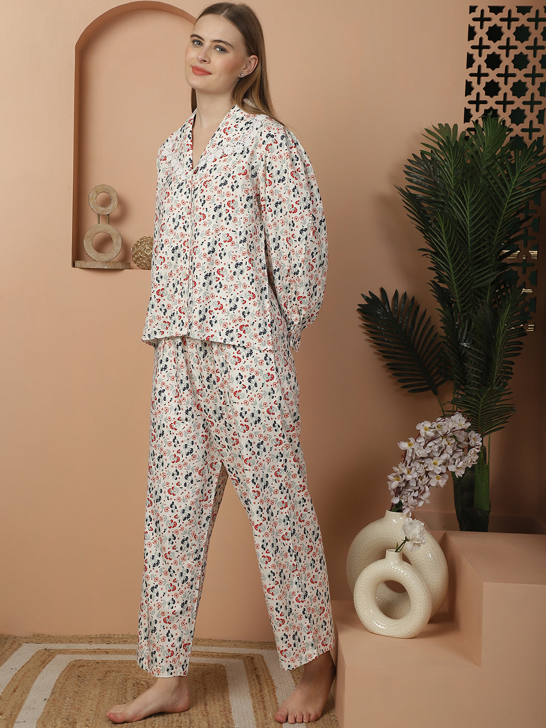 Blanc9PrintedTwillNightCottonPyjamaSet-B9NW82-