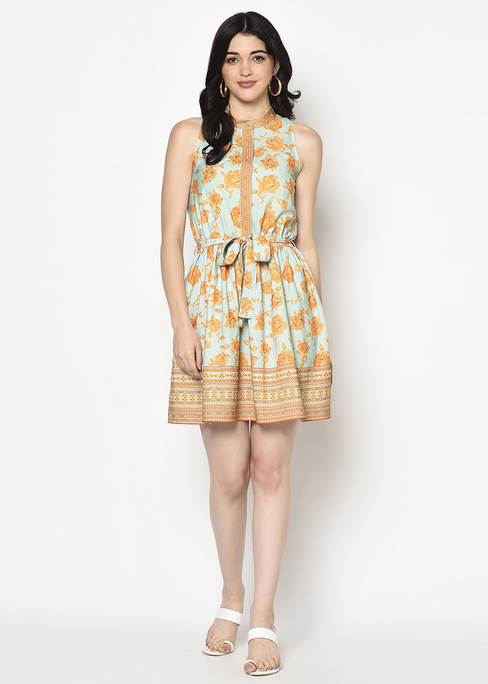 Blanc9 Rose Shirt-Skater Dress-B9DR41