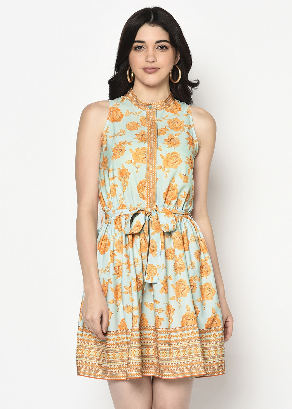 Blanc9 Rose Shirt-Skater Dress-B9DR41
