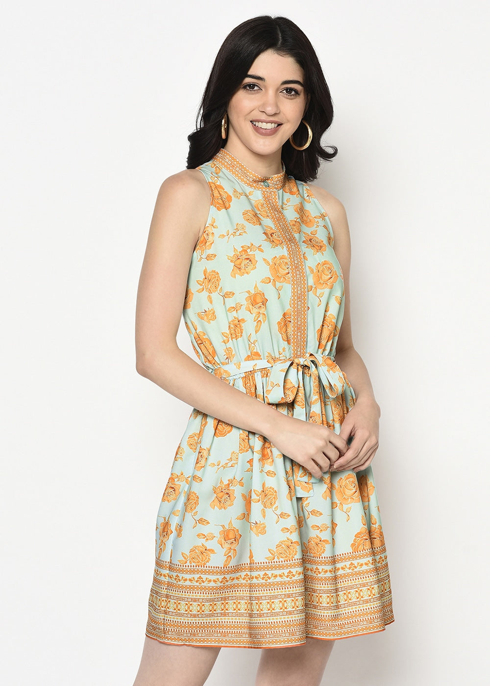 Blanc9 Rose Shirt-Skater Dress-B9DR41