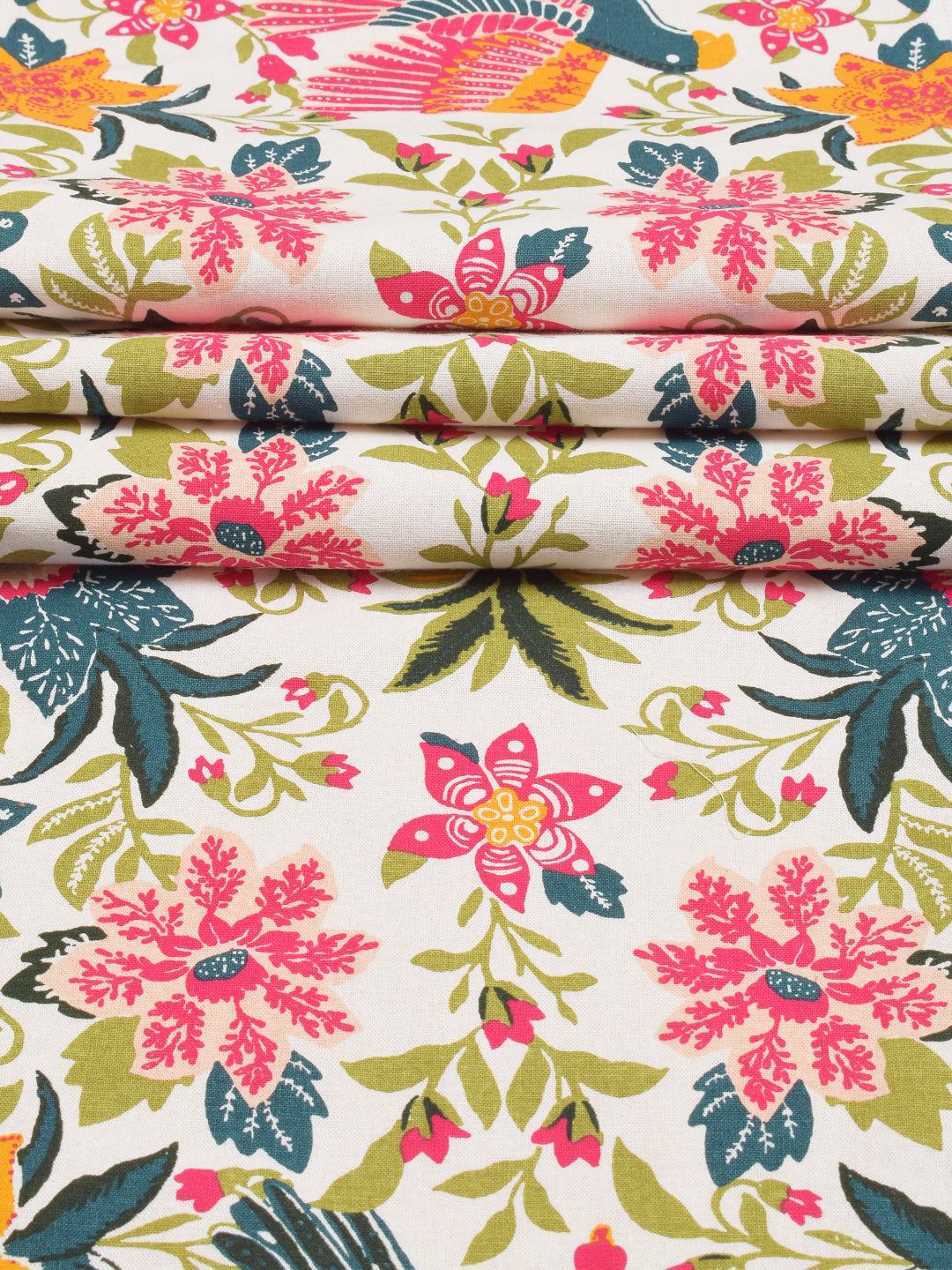 Blanc9 Scrolling Garden Cotton Printed Table Runner-B9TR30