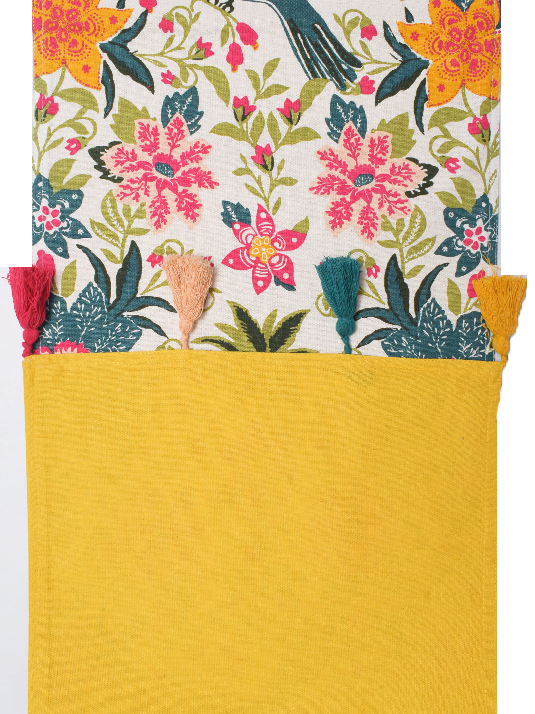 Blanc9 Scrolling Garden Cotton Printed Table Runner-B9TR30