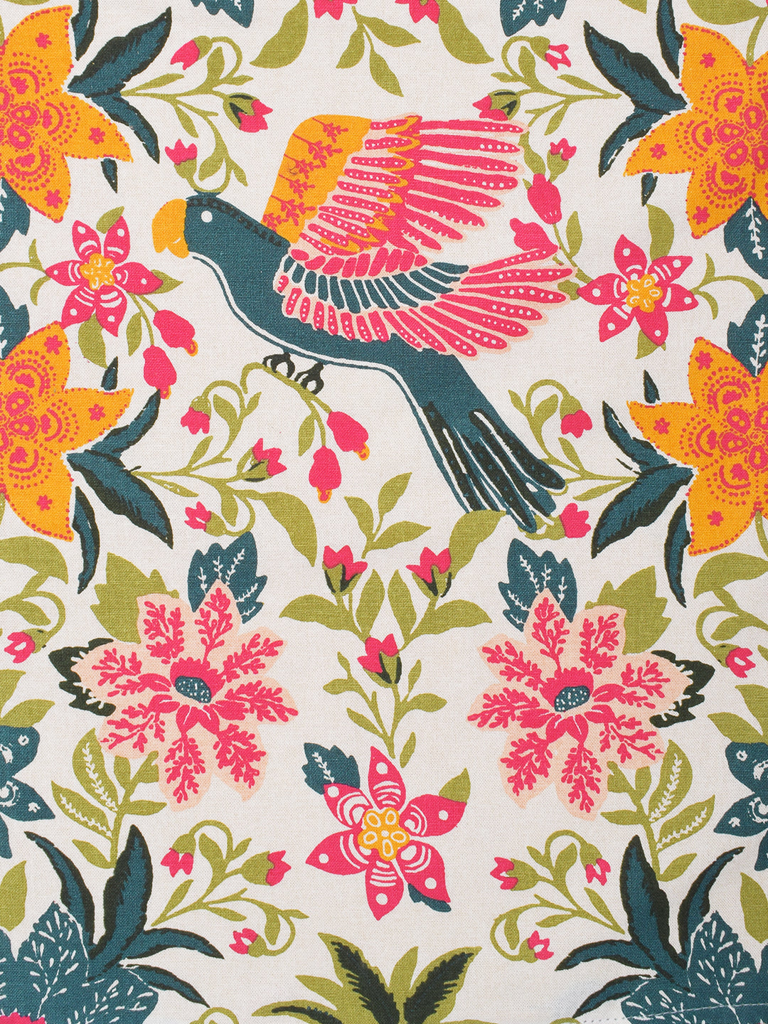 Blanc9 Scrolling Garden Cotton Printed 4/6 Seater Table Runner