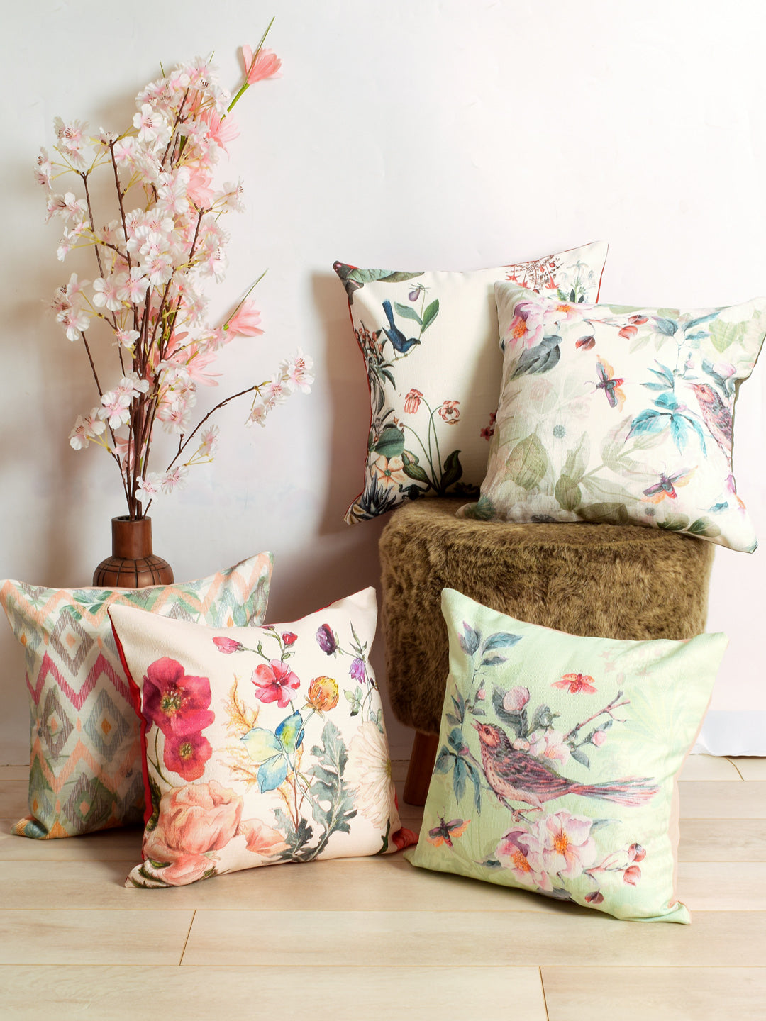 Blanc9 Set of 5 Minty Garden Cushion Cover Set