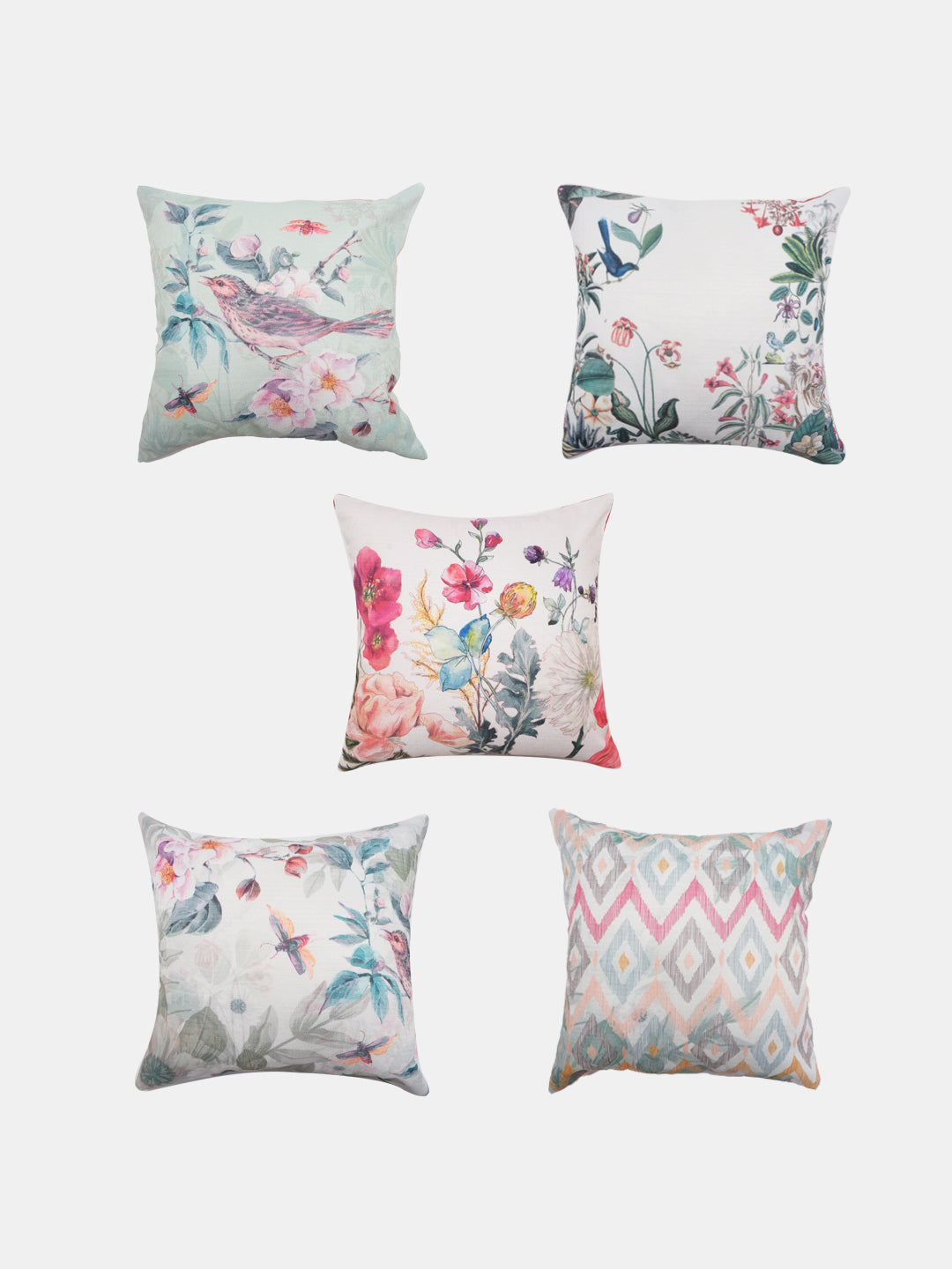 Blanc9 Set of 5 Minty Garden Cushion Cover Set- B9CS27