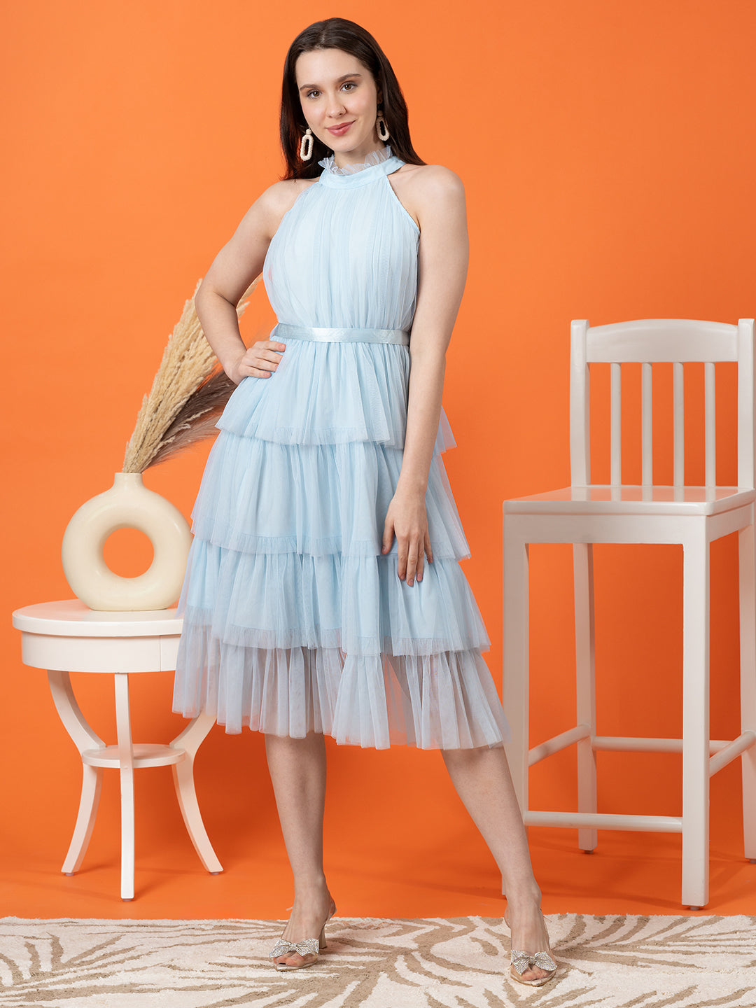 Blanc9SkybluemeshDress