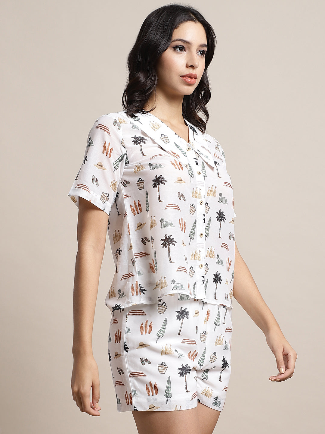 Blanc9 Vacation Printed Short Lounge Wear