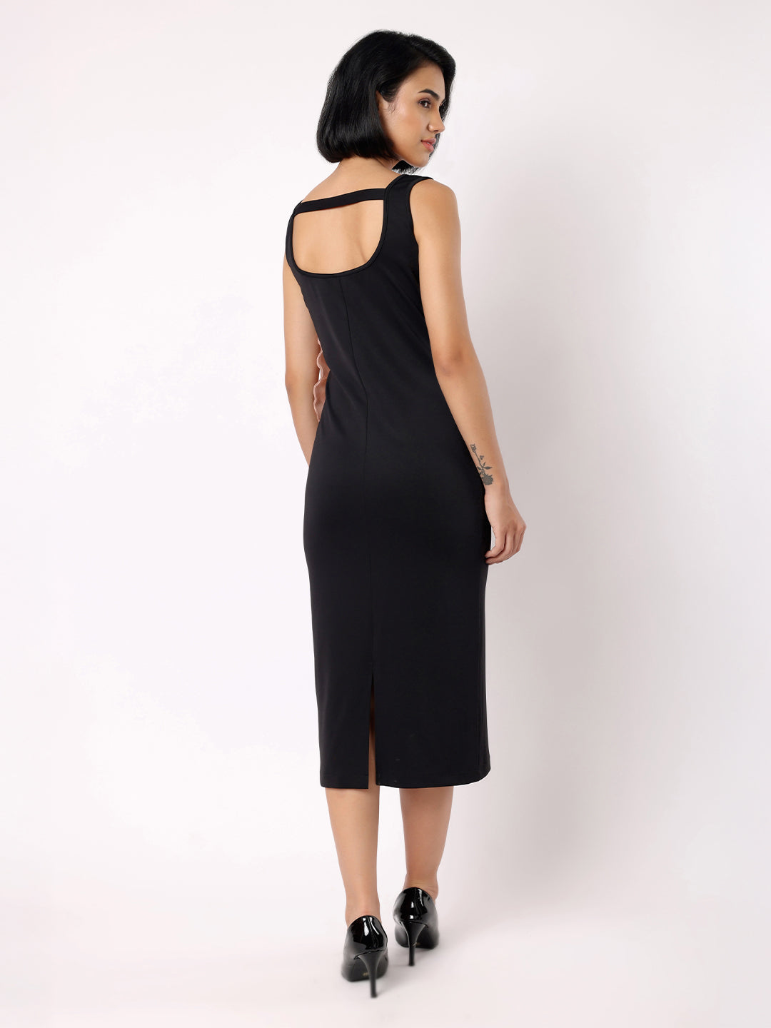 Blanc9 Women Black Floral Bodycon Dress