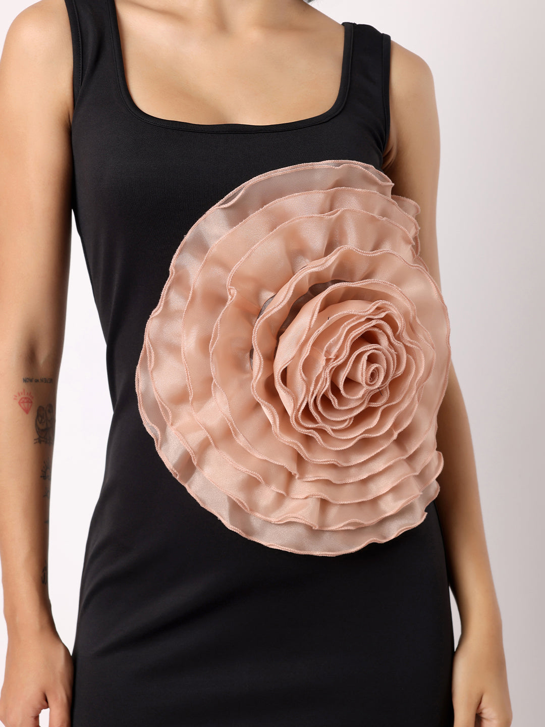 Blanc9 Women Black Floral Bodycon Dress