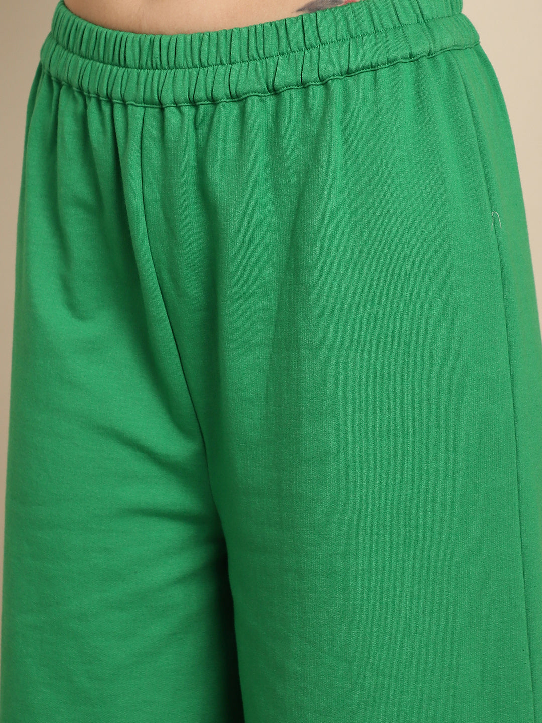 Blanc9 Women Green Sweatshirt With Jogger