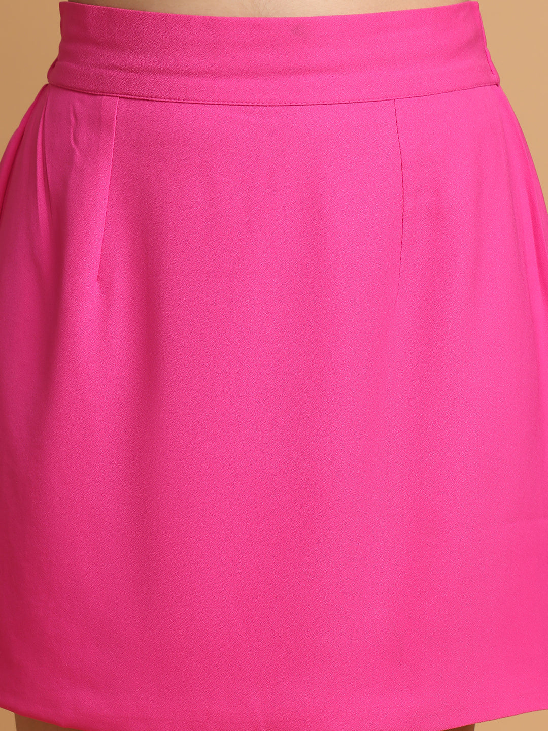 Blanc9 Women Pink Blazer With Short Skirt Set