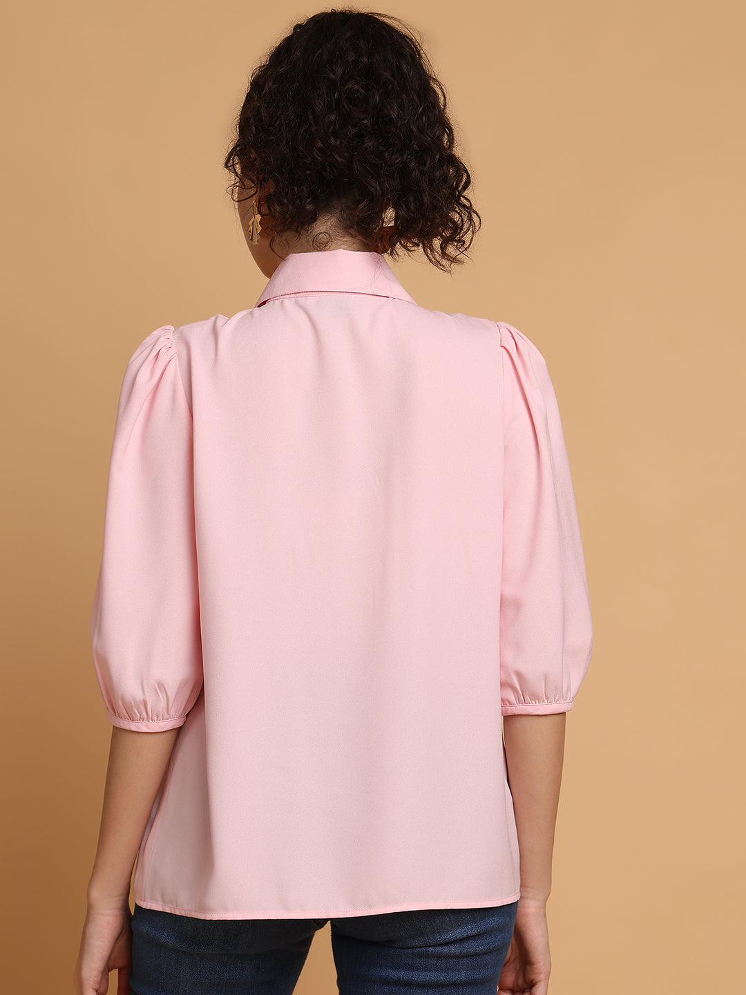 Blanc9 Women Pink Shirt With Loop Detail