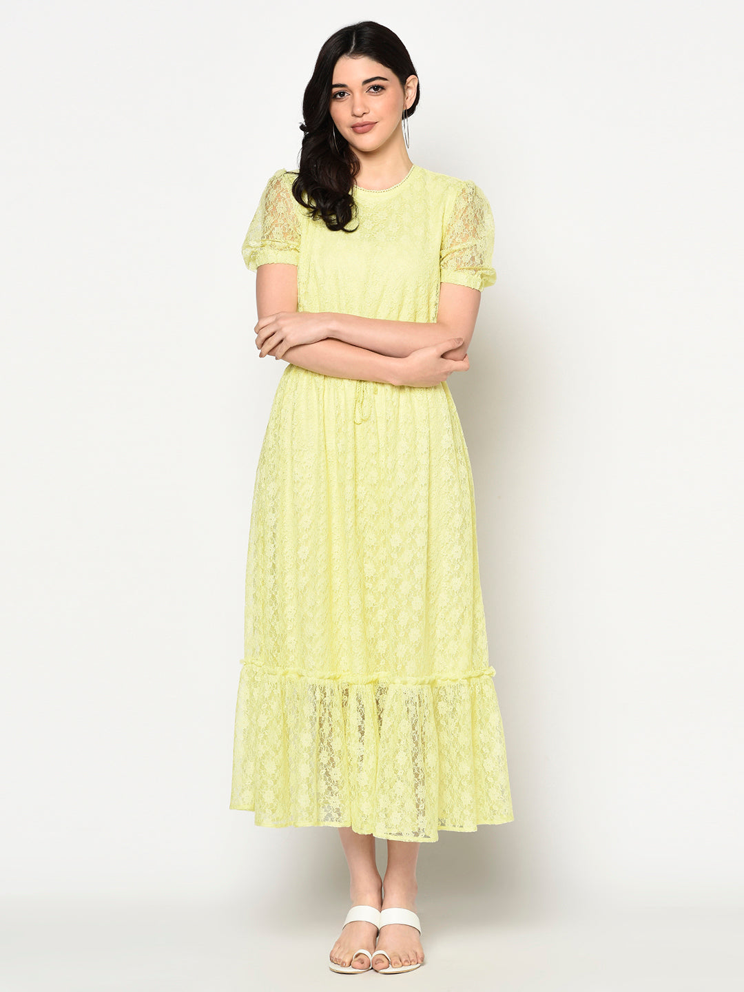 Blanc9 Yellow Maxi Dress-B9DR45