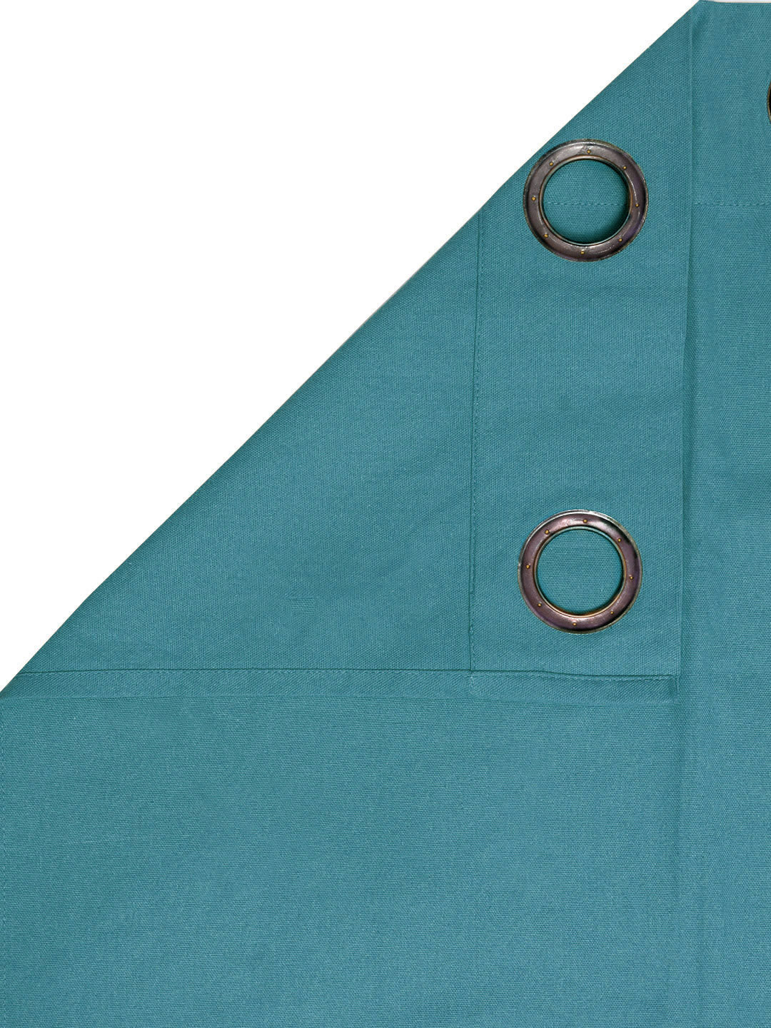 Blanc9 Set Of 2 Blue 7Ft. Cotton Curtain