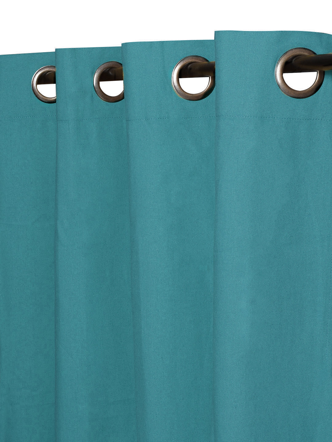 Blanc9 Set Of 2 Blue 7Ft. Cotton Curtain