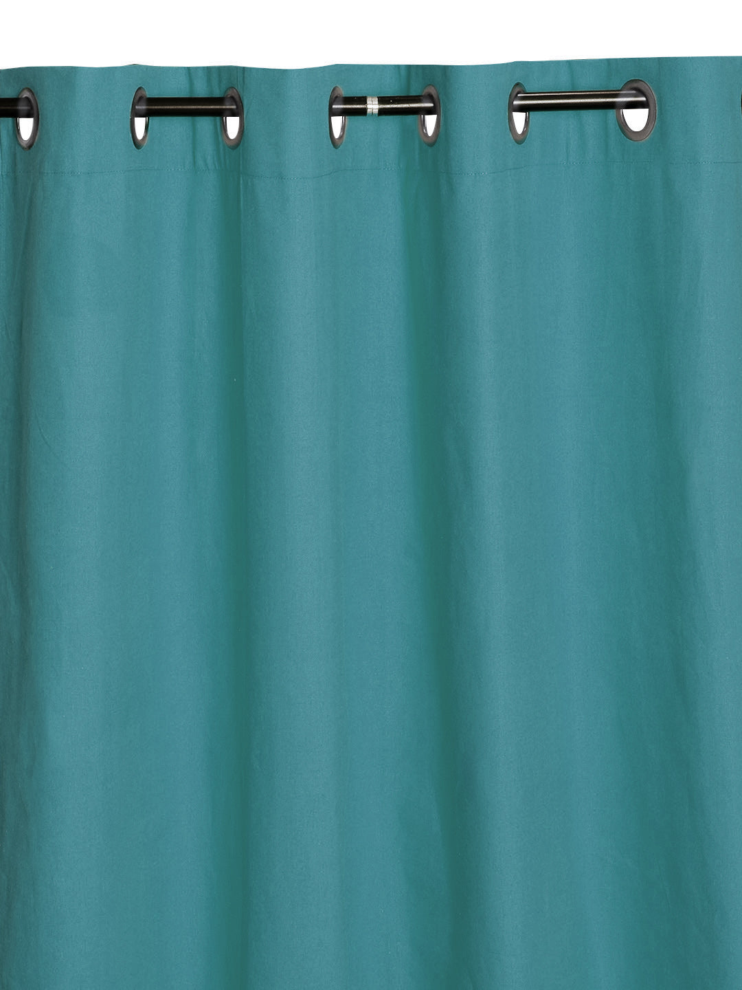 Blanc9 Set Of 2 Blue 7Ft. Cotton Curtain