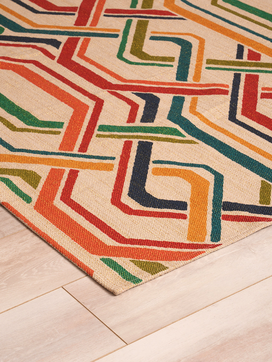 Grid Printed 120X170 CM Cotton Lurex Carpets