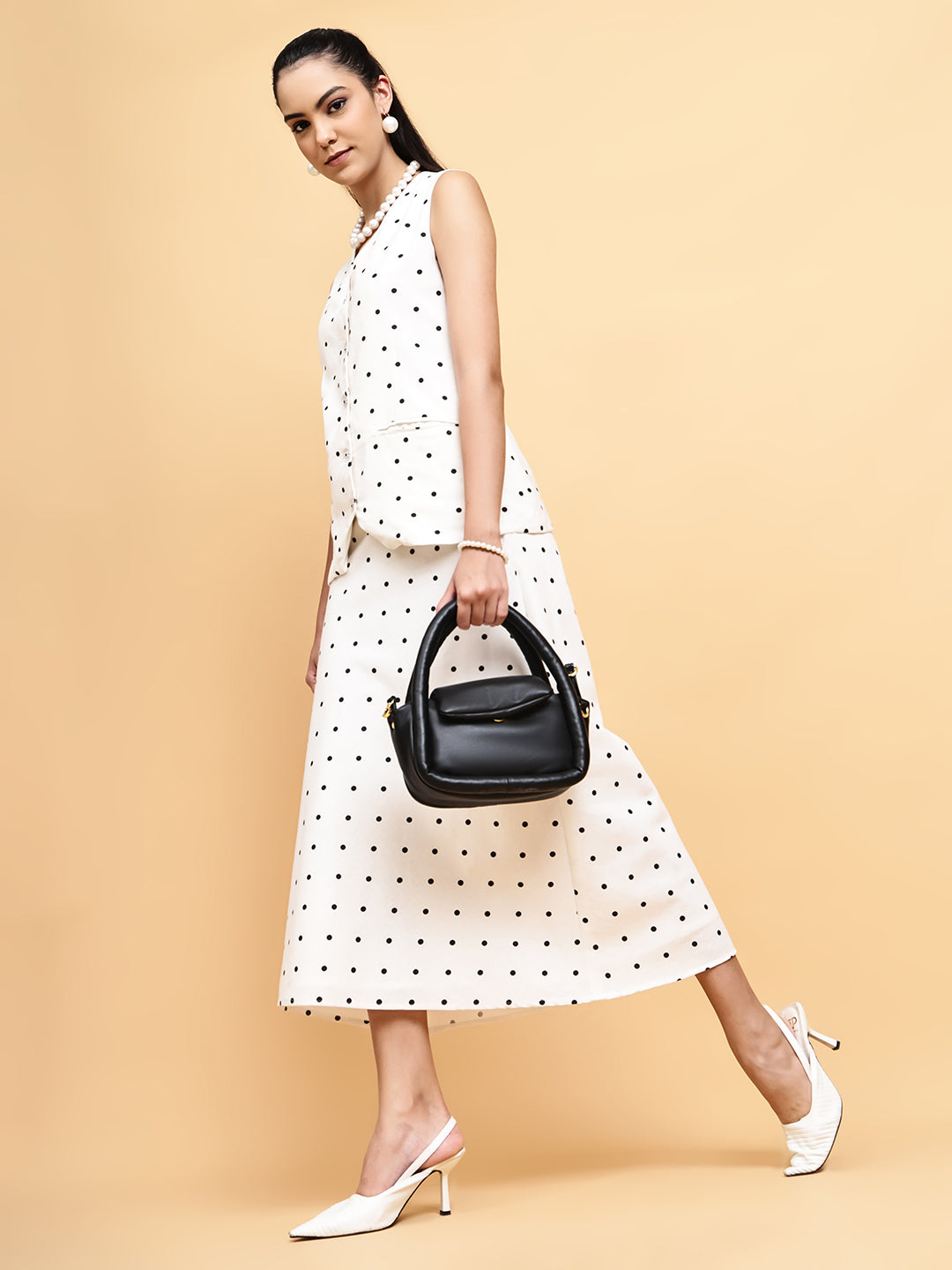 Classic Polka Dot Skirt Set