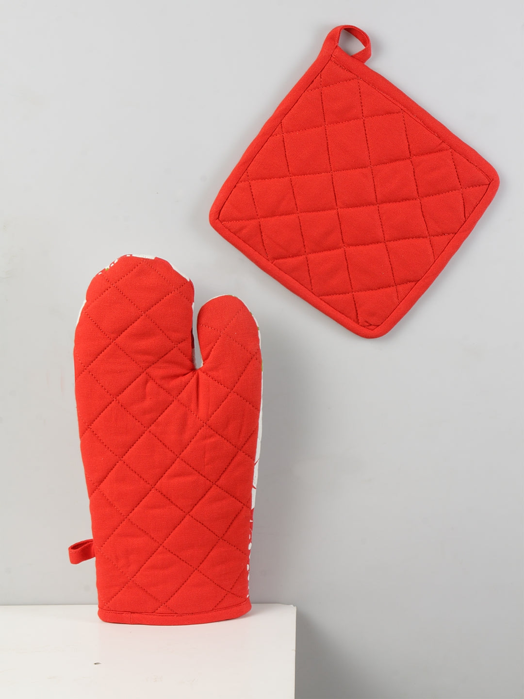 Time for Breakfast- Set of Printed Oven Mitt & Potholder