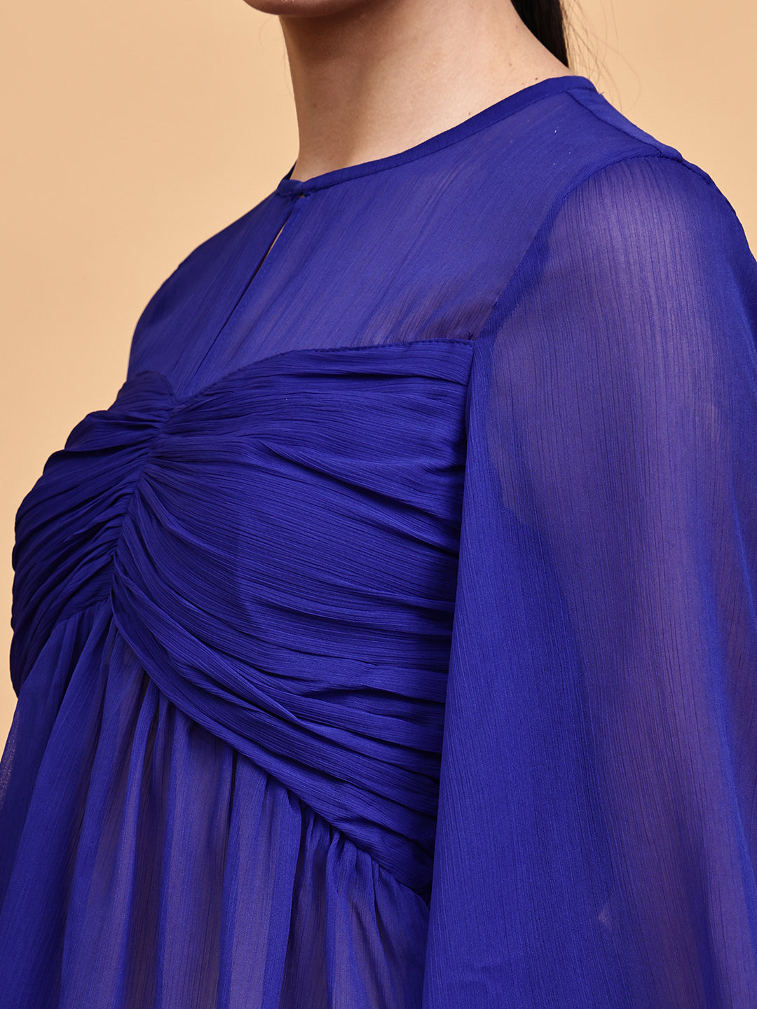 Breezy Blue Chiffon Top