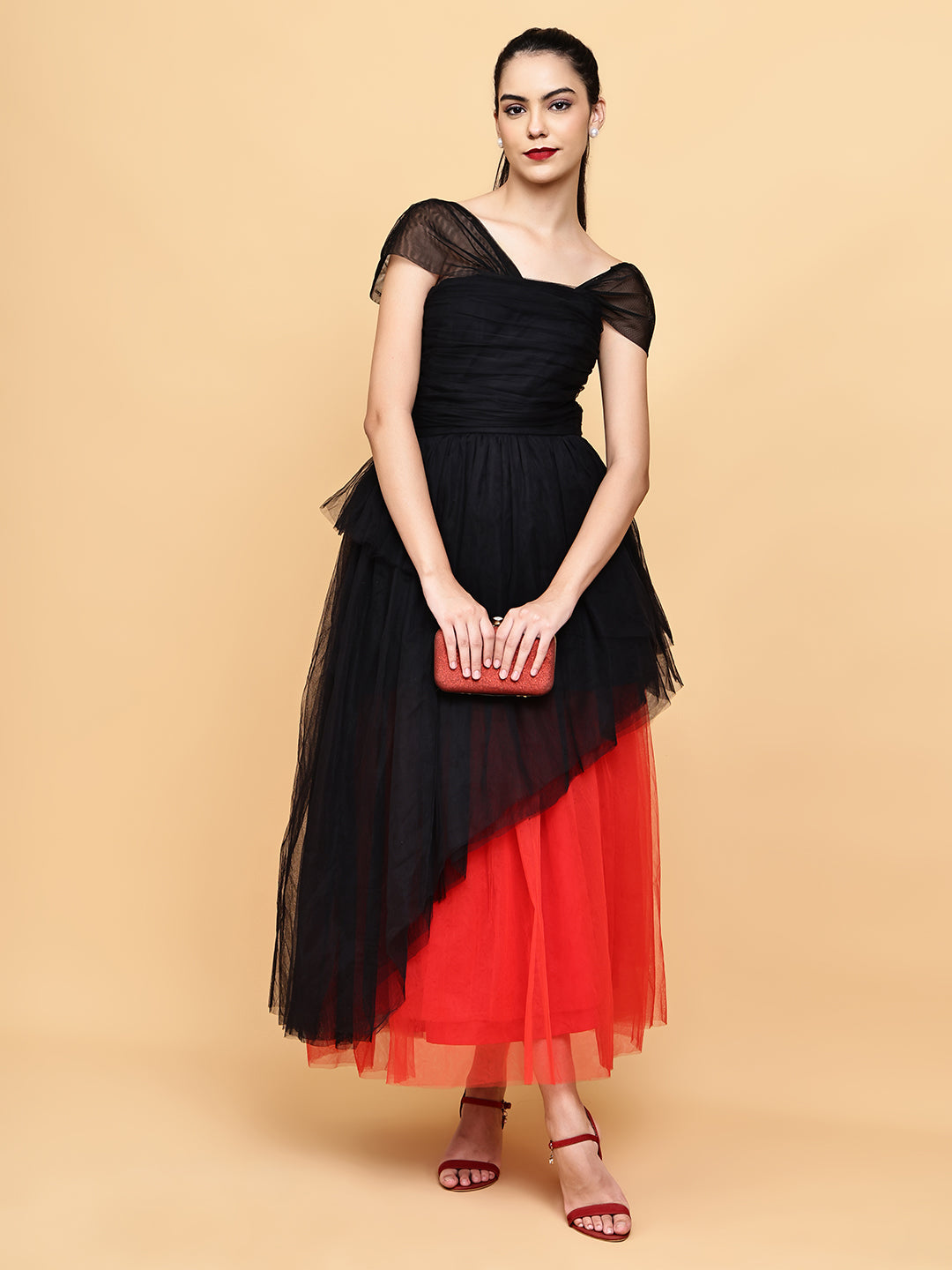 Dual Color Tulle Convertible Dress & Skirt