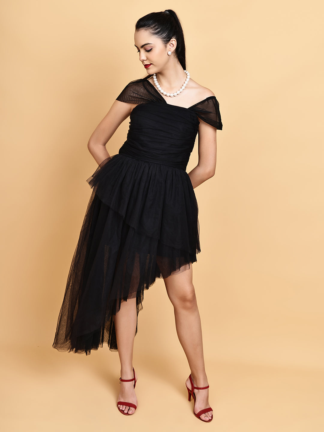 Dual Color Tulle Convertible Dress & Skirt
