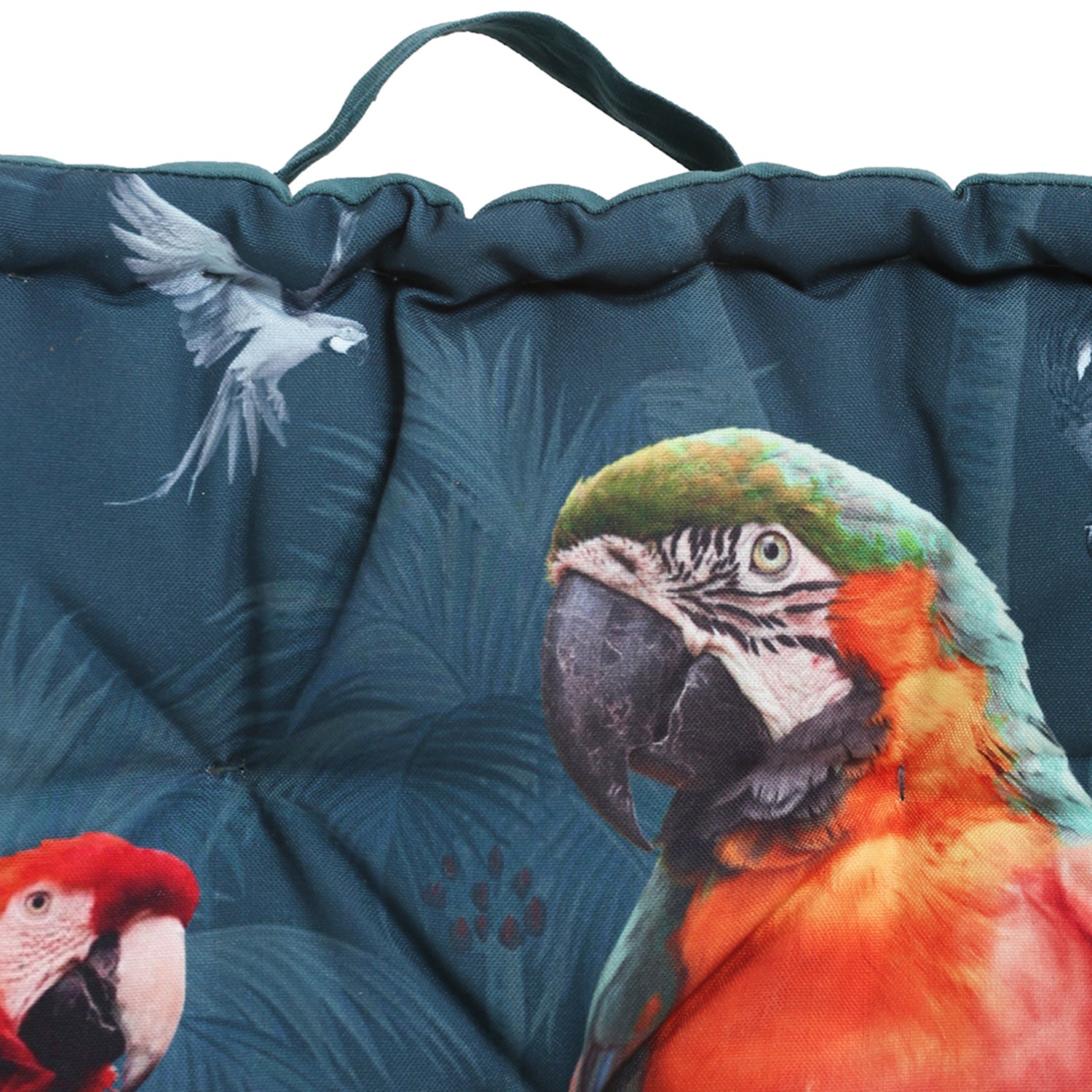 Blanc9 Set of 2 Macaw Parrot Printed Matlas Floor Cushion